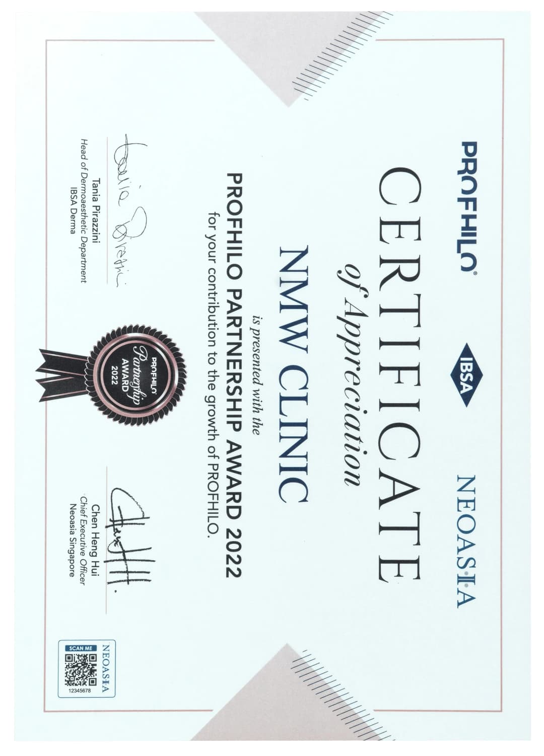 PROFHILO PARTNERSHIP AWARD 2022